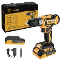 Дрель-шуруповерт аккумуляторная DEKO DKCD20-Li в кейсе, 20В, 2х2.5Ач