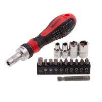 Отвертка реверсивная с набором бит и насадок торцевых, CrV, 1/4, 16 шт Matrix по ценам производителя в Краснодаре с доставкой по всей России