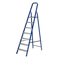 Стремянка, 7 ступеней, стальной профиль, алюминиевые ступени Сибртех по ценам производителя в Краснодаре с доставкой по всей России