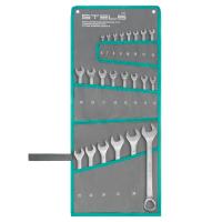 Набор ключей комбинированных 6-32 мм, 22 шт, CrV, матовый хром Stels по ценам производителя в Краснодаре с доставкой по всей России