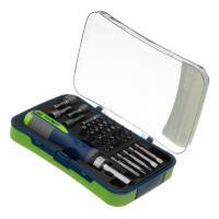 Отвертка реверсивная с набором бит и торцевыми головками, 35 шт, CrV Сибртех купить в Москве с доставкой по всей России | ProtosMarket.ru