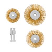 Набор щеток для дрели, 3 шт, 3 плоские, 50-63-75 мм, со шпильками, металлические Matrix по ценам производителя в Краснодаре с доставкой по всей России