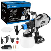 Краскопульт аккумуляторный DEKO SG20DK PRO, 20В, 1200 мл, 2x3.0Ач