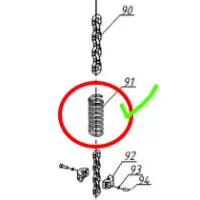 Пружина ограничения на цепь 6,3 мм