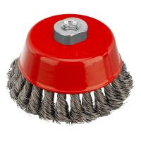 Щетка для УШМ, 100 мм, М14, "чашка", крученая проволока 0.35 мм Matrix по ценам производителя в Краснодаре с доставкой по всей России