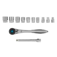 Набор торцевых головок, трещотка 120 зубьев, 3/8", CrV, 12 предметов Gross по ценам производителя в Краснодаре с доставкой по всей России