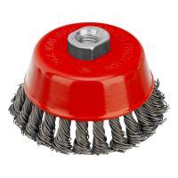Щетка для УШМ, 100 мм, М14, "чашка", крученая проволока 0.8 мм Matrix по ценам производителя в Краснодаре с доставкой по всей России