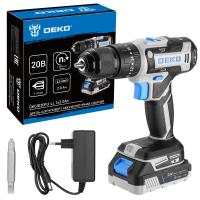 Дрель-шуруповерт аккумуляторная ударная DEKO DKCID20FU-Li, 20В, 1x2.0Ач