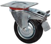 Колесо промышленное поворотное с тормозом 200 мм - SCb 80 купить в Москве с доставкой по всей России | ProtosMarket.ru