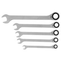 Набор ключей комбинированных трещоточных, количество зубьев 100, СRV, 5 шт, 8- 17 мм Gross по ценам производителя в Краснодаре с доставкой по всей России