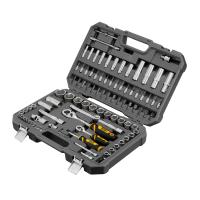 Набор инструментов, 1/2", 1/4", CrV, S2, пластиковый кейс, 94 предмета Denzel