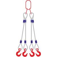 Строп канатный 4СК, с 4 крюками 1,25Т x 1,2М
