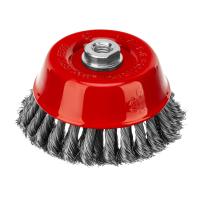 Щетка для УШМ, 125 мм, М14, "чашка", двухрядная, крученая проволока 0.35 мм Matrix