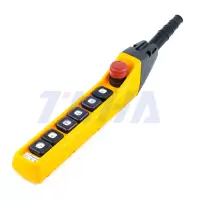 Пульт управления 6 кнопками, 2 кнопки две скорости, 4 кнопки - 1 скорость, стоп, ключ, старт, для кран балки, IP55 купить в Москве с доставкой по всей России | ProtosMarket.ru