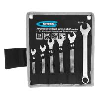 Набор ключей комбинированных 8-17 мм, 6 шт, CrV, холодный штамп Gross по ценам производителя в Краснодаре с доставкой по всей России