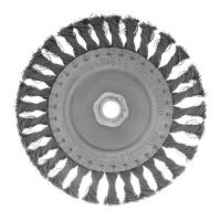 Щетка для УШМ 150 мм, М14, плоская, крученая проволока 0.35 мм Matrix