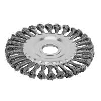 Щетка для УШМ 125 мм, посадка 22.2 мм, плоская, крученая металлическая проволока Сибртех по ценам производителя в Краснодаре с доставкой по всей России