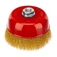 Щетка для УШМ, 125 мм, М14, "чашка", латунированная витая проволока Matrix по ценам производителя в Краснодаре с доставкой по всей России