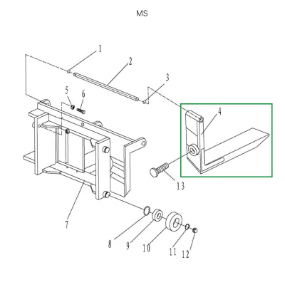 Вила для ручного штабелера для MS1016 по ценам производителя в Краснодаре с доставкой по всей России