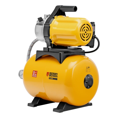 Насосная станция PS800X, 800 Вт, 3200 л/ч, ресивер 24 л, подъем 38 м, нержавейка Denzel по ценам производителя в Краснодаре с доставкой по всей России