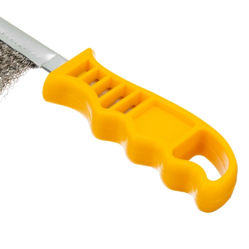 Щетка металлическая с пластмассовой ручкой, нержавеющая проволока DENZEL по ценам производителя в Краснодаре с доставкой по всей России