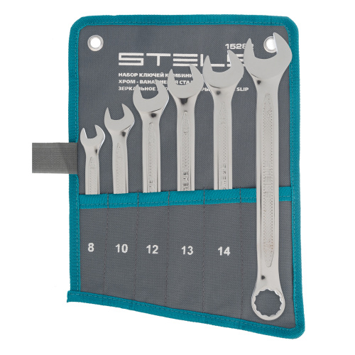 Набор ключей комбинированных 6 шт, 8-17 мм,  антислип Stels по ценам производителя в Краснодаре с доставкой по всей России