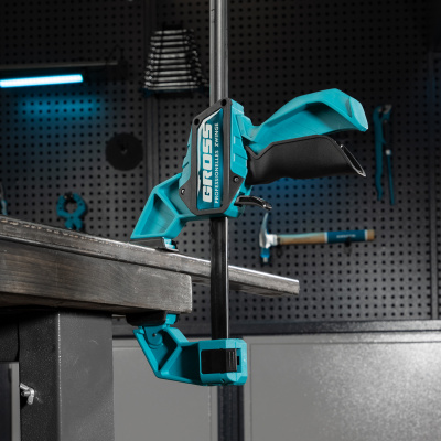 Струбцина реечная, быстрозажимная, пистолетного типа, пошаговый механизм, пластиковый корпус, 450мм Gross по ценам производителя в Краснодаре с доставкой по всей России