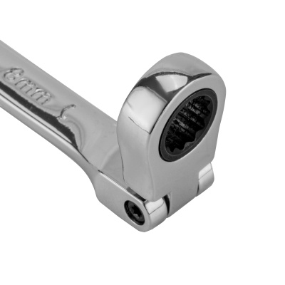 Ключ комбинированный трещоточный, 8 мм, CrV, шарнирный, зеркальный хром Matrix Professional по ценам производителя в Краснодаре с доставкой по всей России