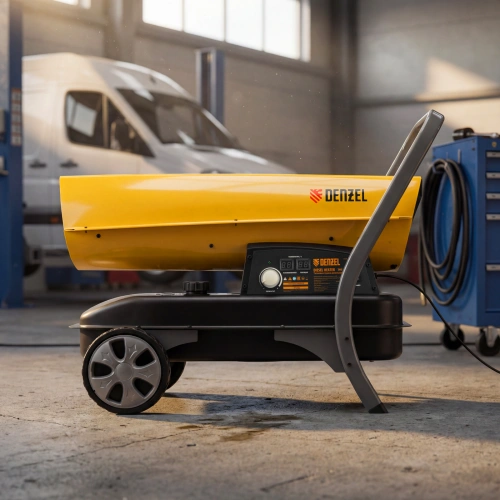 Дизельная тепловая пушка DHG-45i, 45 кВт, 1000 м3/ч, прямой нагрев, электронный термостат Denzel по ценам производителя в Краснодаре с доставкой по всей России