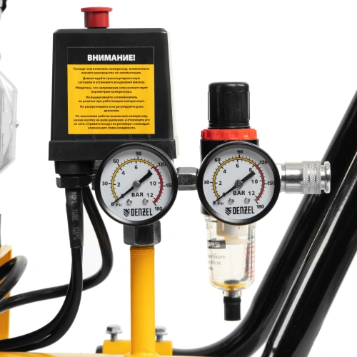 Компрессор безмасляный, малошумный DLS 1800/100,1800 Вт, 3x600, 100 л, 345 л/мин Denzel по ценам производителя в Краснодаре с доставкой по всей России