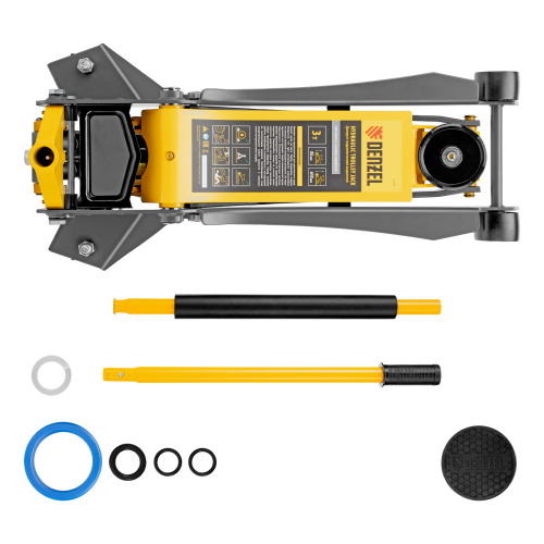 Домкрат гидравлический подкатной, 3 т, 85-610 мм, быстрый подъем, низ. подхват, проф, SUV Denzel по ценам производителя в Краснодаре с доставкой по всей России
