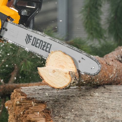 Пила цепная электрическая EDS-2000P, 2 кВт,поперечная, шина 40 см, шаг 3/8, паз 1.3 мм, 57 звеньев Denzel по ценам производителя в Краснодаре с доставкой по всей России