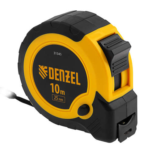 Рулетка 10м х 25мм, двухкомп. корпус, кнопка-пауза Denzel по ценам производителя в Краснодаре с доставкой по всей России