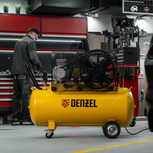 Компрессор воздушный рем. привод BCV 5500-T/200, 5,5 кВт, 200 литров, 850 л/мин Denzel по ценам производителя в Краснодаре с доставкой по всей России