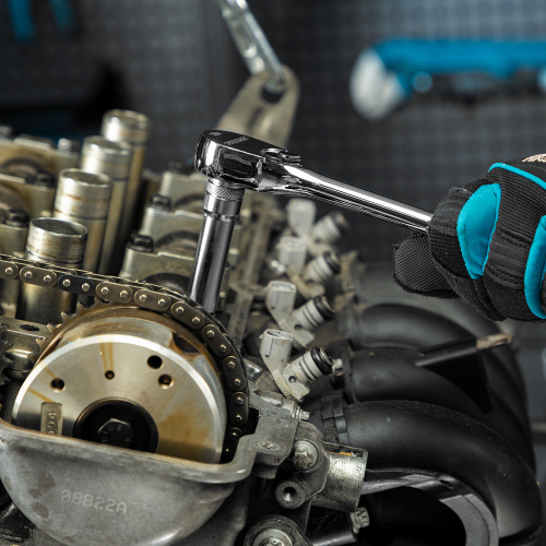 Ключ-трещотка 3/8", CrV, 120 зубьев, цельнометаллический, хром Gross по ценам производителя в Краснодаре с доставкой по всей России