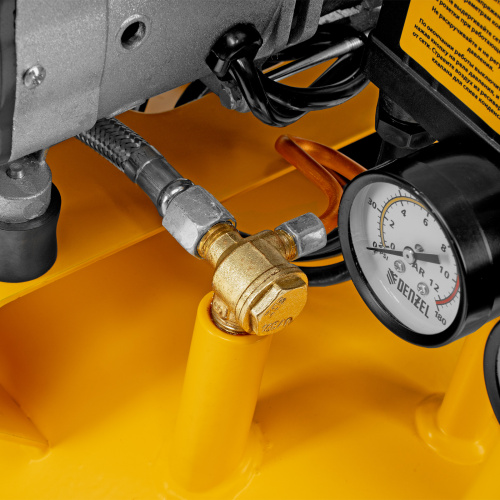 Компрессор безмасляный, малошумный DLS 2200/50, 2200 Вт, 2x1100, 50 л, 380 л/мин Denzel по ценам производителя в Краснодаре с доставкой по всей России