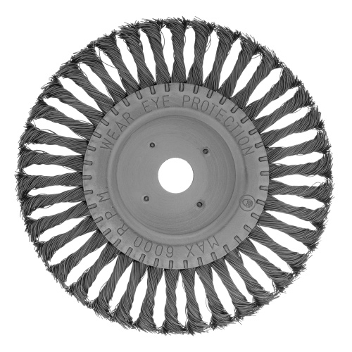 Щетка для УШМ 200 мм, посадка 22.2 мм, плоская, крученая проволока 0.5 мм Matrix по ценам производителя в Краснодаре с доставкой по всей России