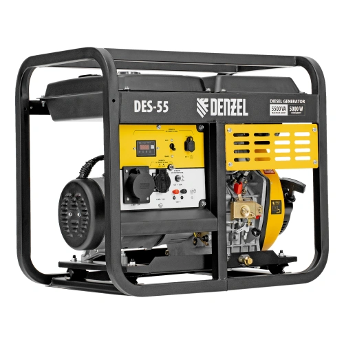 Генератор дизельный DES-55, 5,5 кВт, 230 В, 11 л, ручной стартер Denzel по ценам производителя в Краснодаре с доставкой по всей России