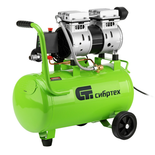 Компрессор безмаслянный малошумный МБ 1100/24,1100 Вт, 24 л, 170 л/мин Сибртех по ценам производителя в Краснодаре с доставкой по всей России