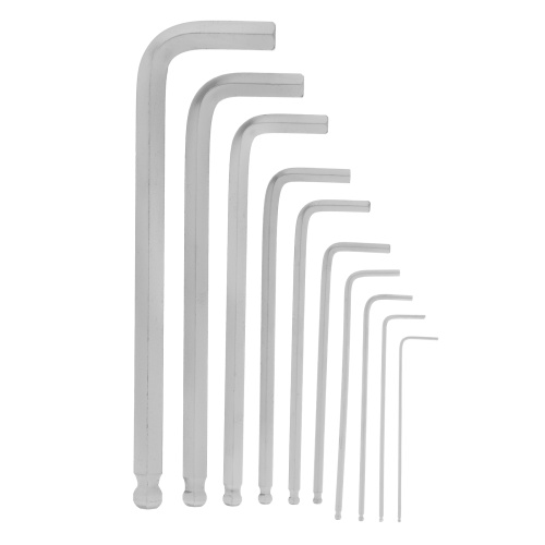 Набор ключей имбусовых HEX, 1.5-12 мм, CrV, 10 шт, удлиненных, шарообразный наконечник, с сатинированным покрытием, чехол Matrix по ценам производителя в Краснодаре с доставкой по всей России