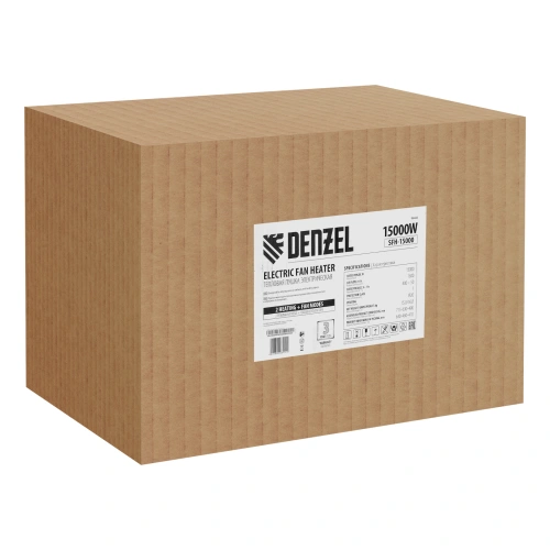 Тепловая пушка SFH-15000, 400 В, 1600 м3/ч, вентилятор 3 режима, 9000/15000 Вт Denzel по ценам производителя в Краснодаре с доставкой по всей России