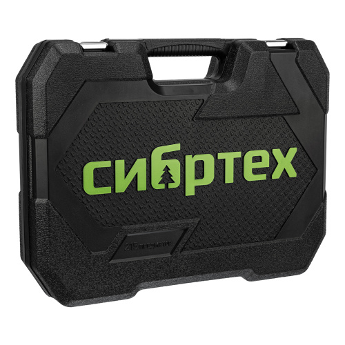 Набор инструментов, 1/2", 3/8", 1/4", пластиковый кейс 215 предм. Сибртех по ценам производителя в Краснодаре с доставкой по всей России