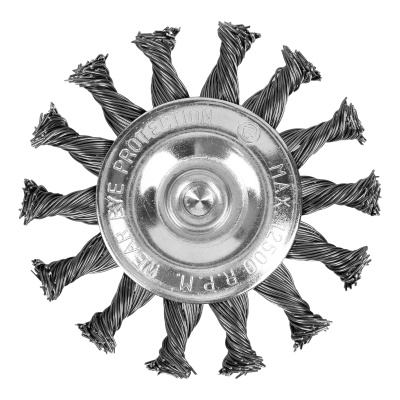 Щетка для дрели, 75 мм, плоская со шпилькой, крученая металлическая проволока Matrix по ценам производителя в Краснодаре с доставкой по всей России