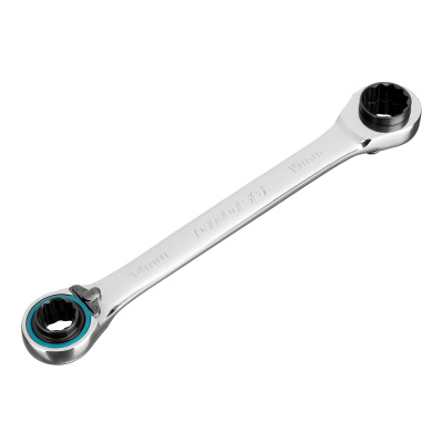 Набор ключей накидных с трещоткой, 8-19 мм, 2 шт, многоразмерные, реверсивные, CrV Gross по ценам производителя в Краснодаре с доставкой по всей России