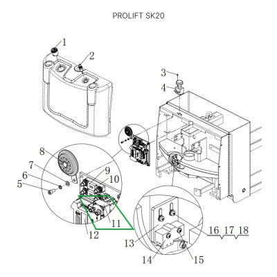 Контактор двигателя подъема 24В для штабелеров SDR/SDK, для тележек SK20 по ценам производителя в Краснодаре с доставкой по всей России