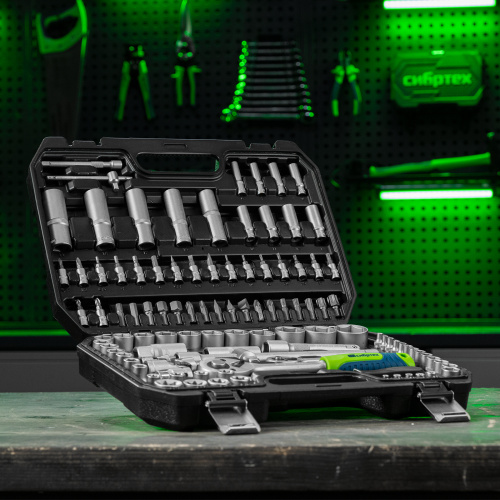 Набор инструментов, 1/2", 1/4", 108 предметов// Сибртех по ценам производителя в Краснодаре с доставкой по всей России