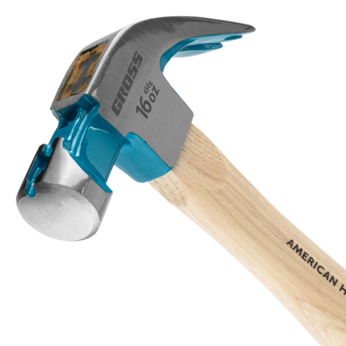 Молоток-гвоздодер, 450 г, угол 45, магнит, обрезиненная рукоятка American hickory GROSS по ценам производителя в Краснодаре с доставкой по всей России