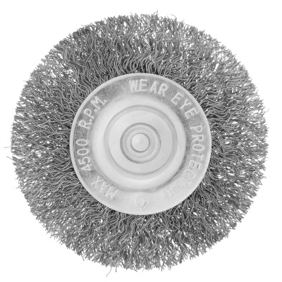 Щетка для дрели, 75 мм, плоская со шпилькой, витая проволока Сибртех по ценам производителя в Краснодаре с доставкой по всей России