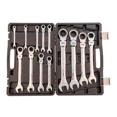 Набор ключей комбинированных, трещоточных шарнирных 13 шт. Matrix по ценам производителя в Краснодаре с доставкой по всей России