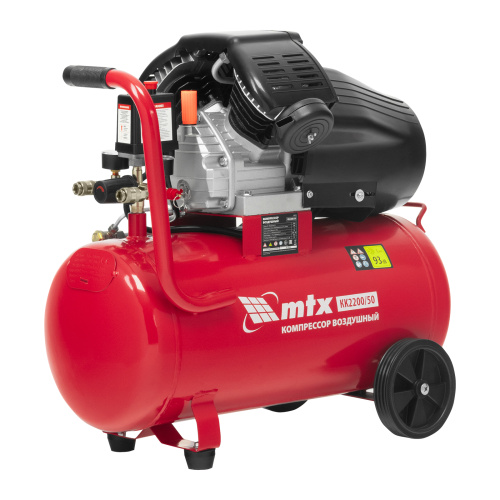 Компрессор воздушный КК-2200/50, 2,2 кВт, 350 л/мин, 50 л, прямой привод, масляный MTX по ценам производителя в Краснодаре с доставкой по всей России